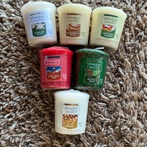 6 votive yankee candles
